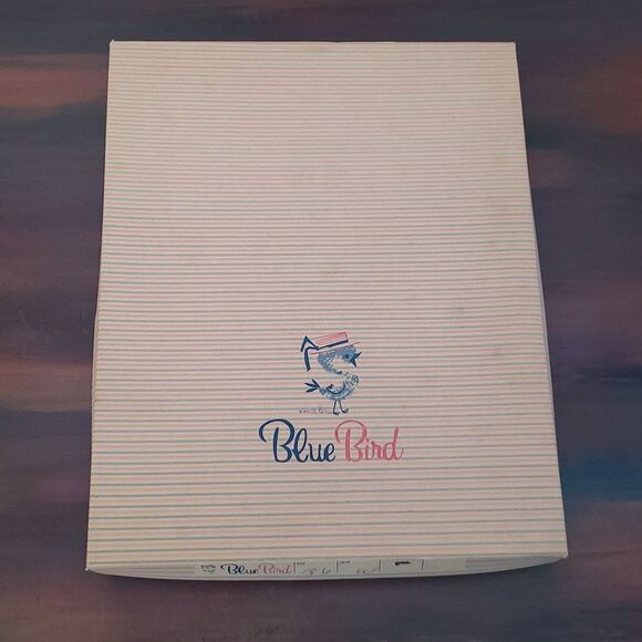 Vtg 1960 Blue Bird Knitwear Knit Baby Sweater Cap And Booties With Original Box - Picture 8 of 9